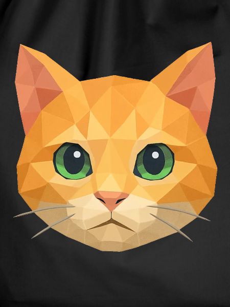 Polygon Katze – Geometrisches Katzen-Design
