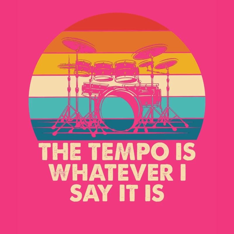 Retro Drumtempo Regenbogen