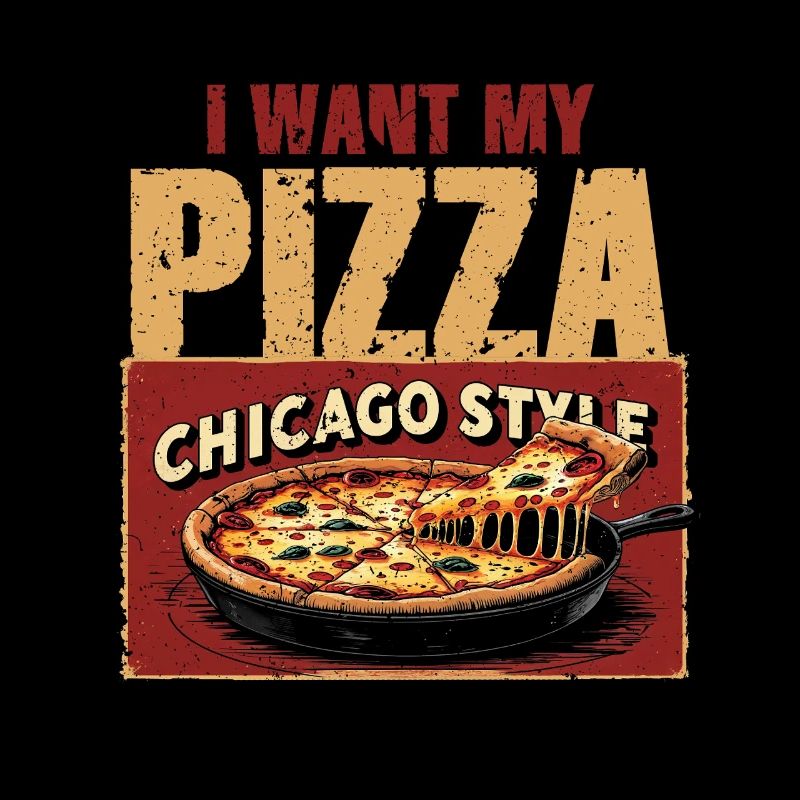 Plat profond Je veux ma pizza style Chicargo