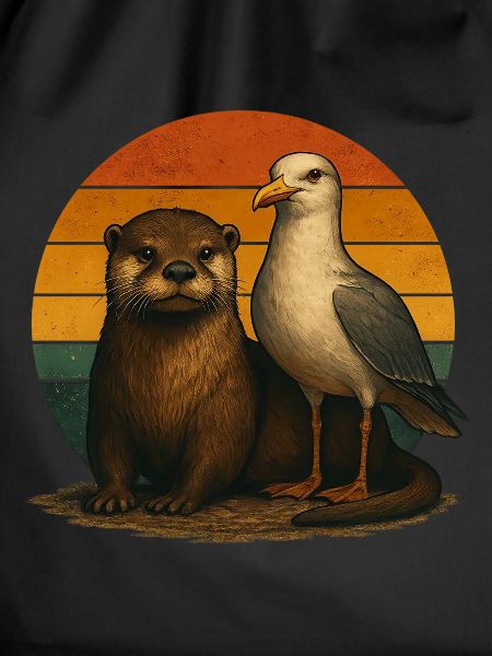 Otter Seagull Retro Animal Lovers
