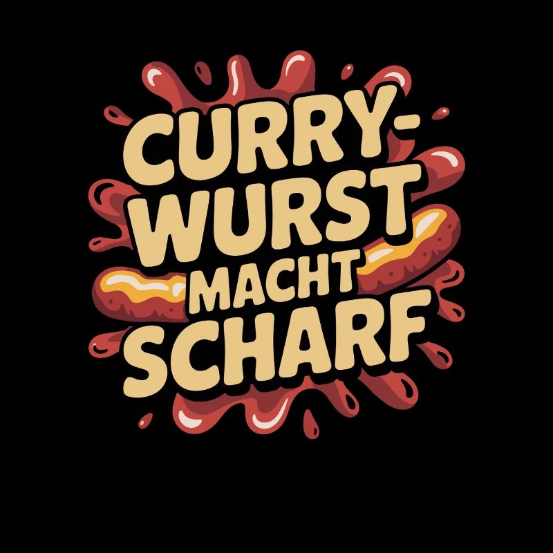 Currywurst makes you spicy - humorous saying for