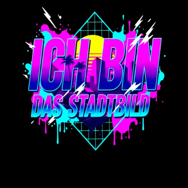 Ich Bin das Stadtbild - 80er Retro Synthwave Neon