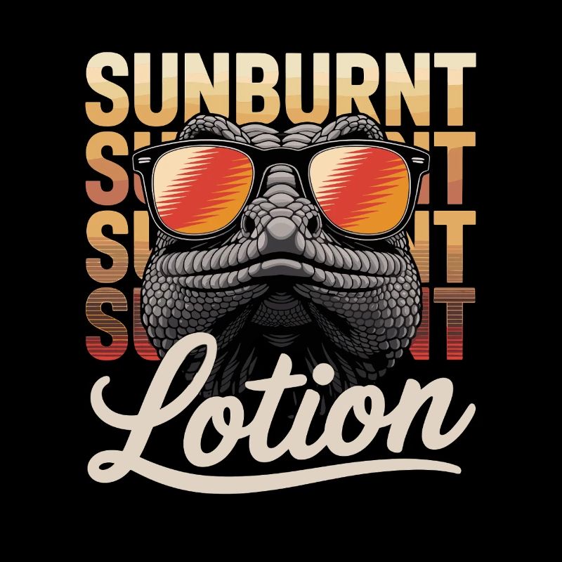 Sunscreen Funny Sunburn Lizards Design