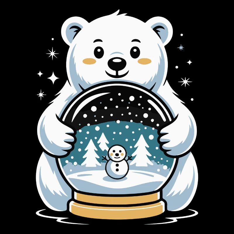 Polarbaer Schneekugel Impression