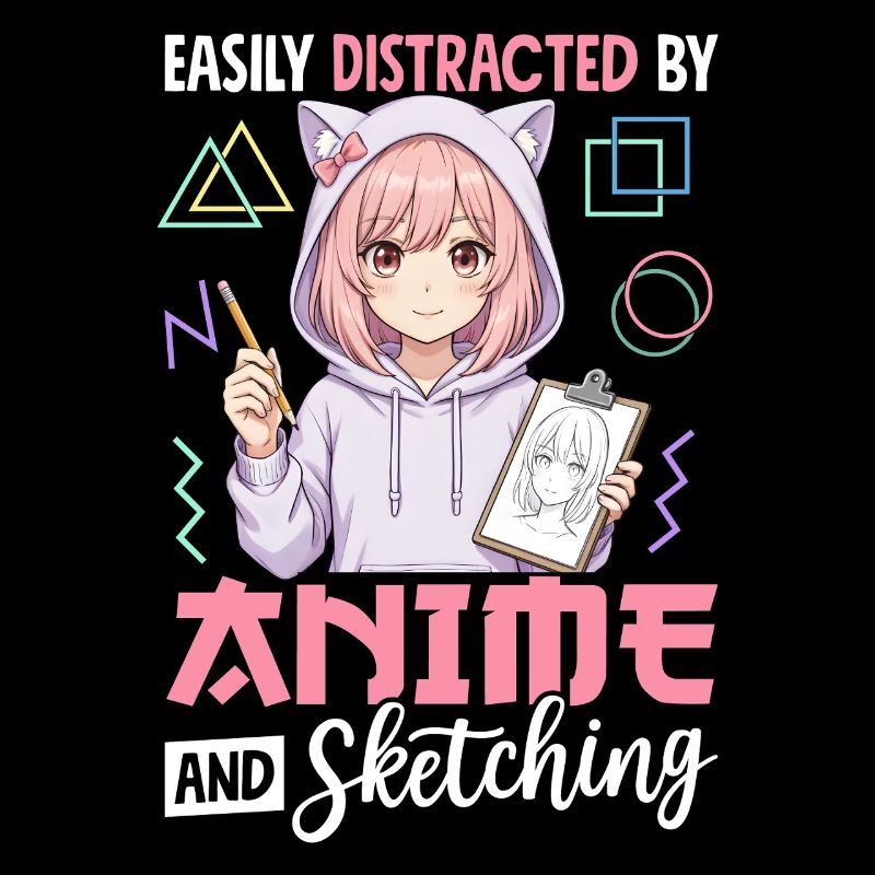 Easily Distracted By Anime And Sketching