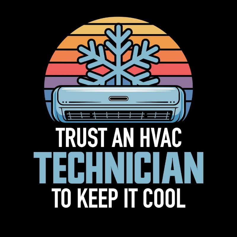 HVAC Techniker Retro Klima Experte Design Profis