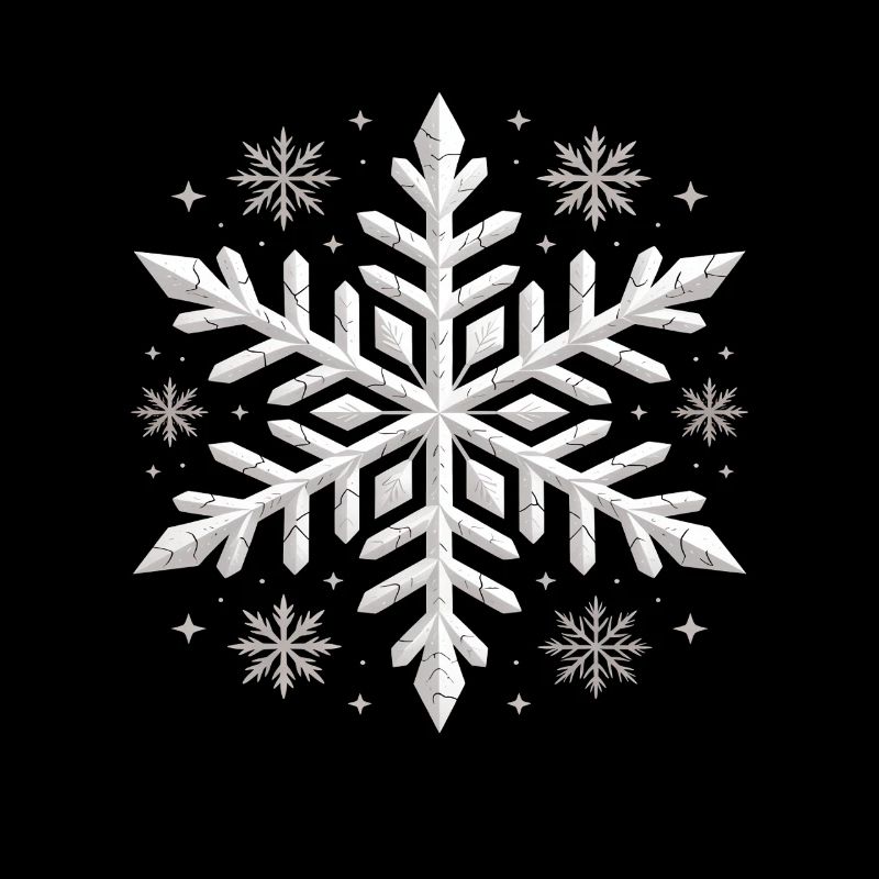 Large Elegant Snowflake Winter