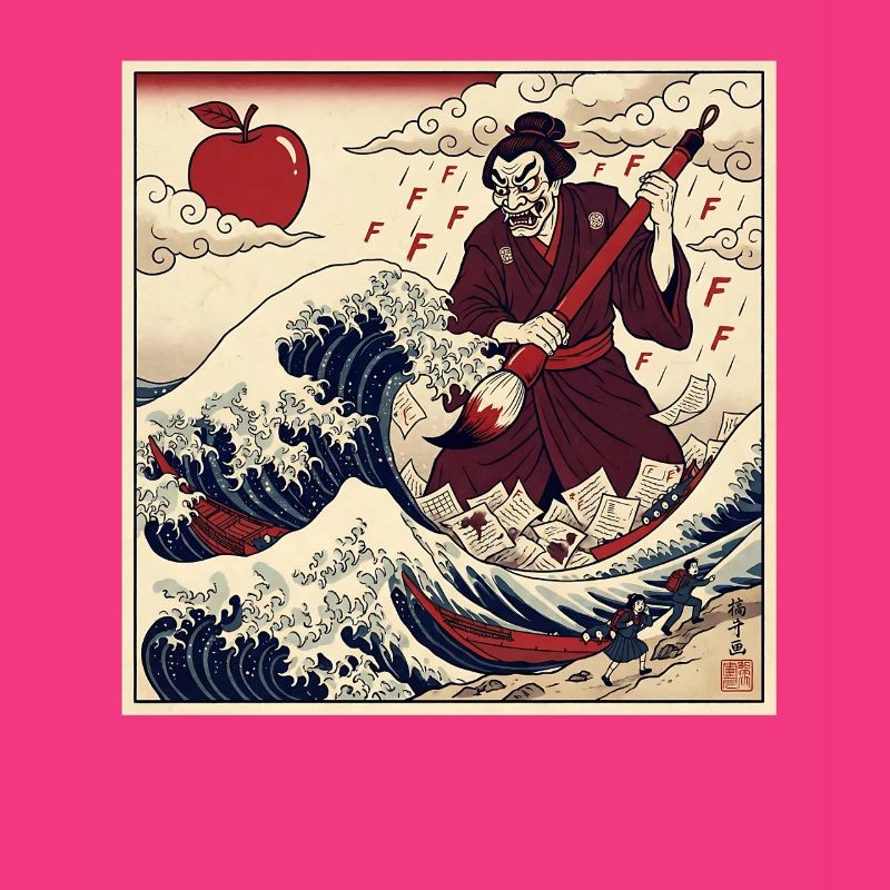 F Notes du professeur samouraï Vague de tsunami