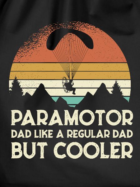 Paramotor Dad Retro Sunset