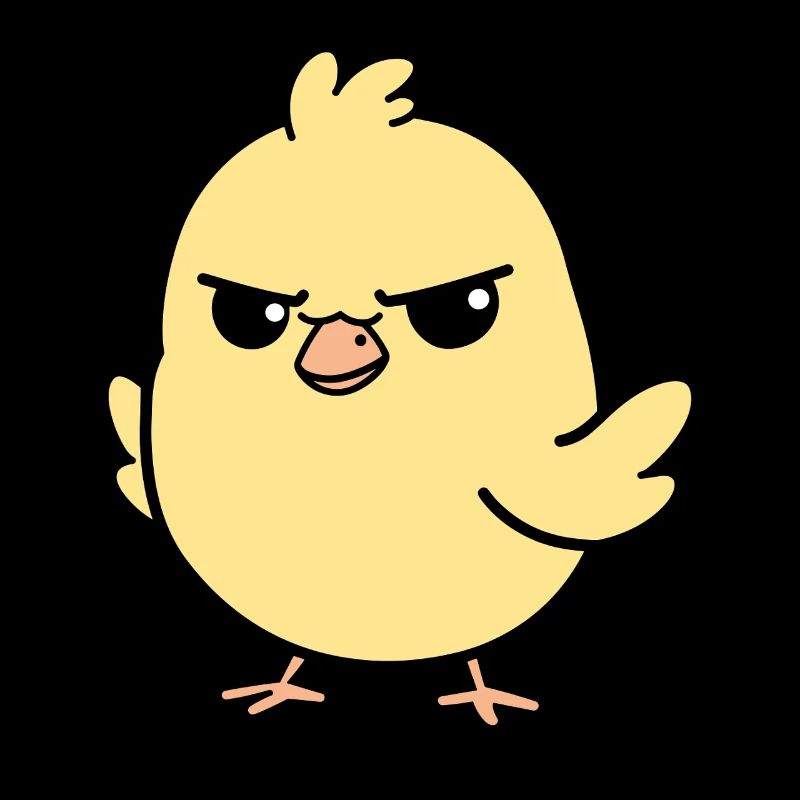 Yellow tenacious chick