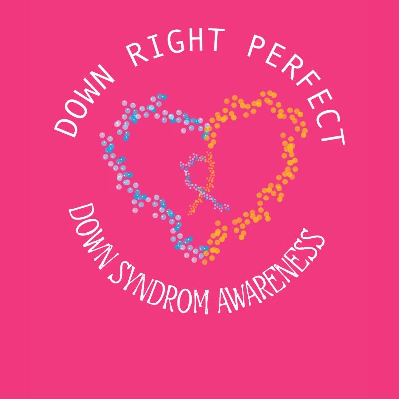 Absolut perfektes Down-Syndrom-Bewusstseins-Herz