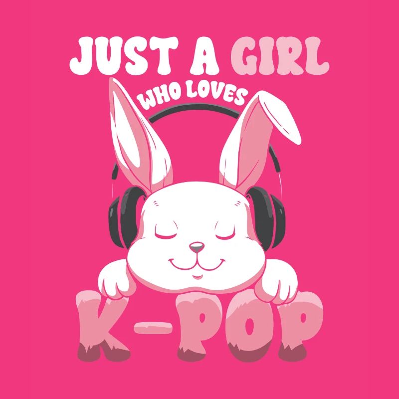 K-Pop Bunny  mit Kopfhörern