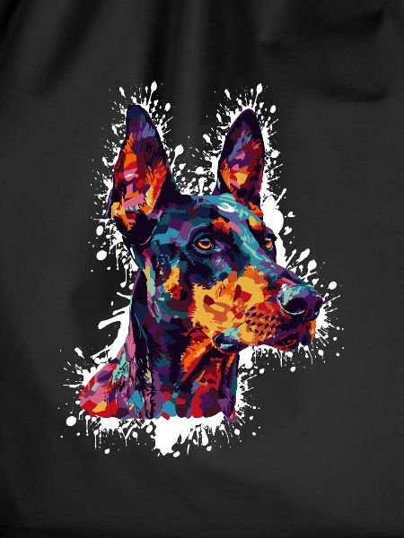 Farbiger Hund Kopf 