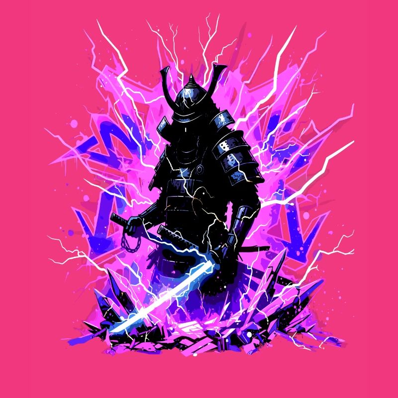 Cyber Samurai – Synthwave Katana Geist
