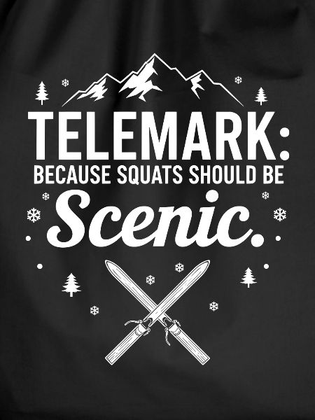 Telemark Ski Funny Scenic Squats