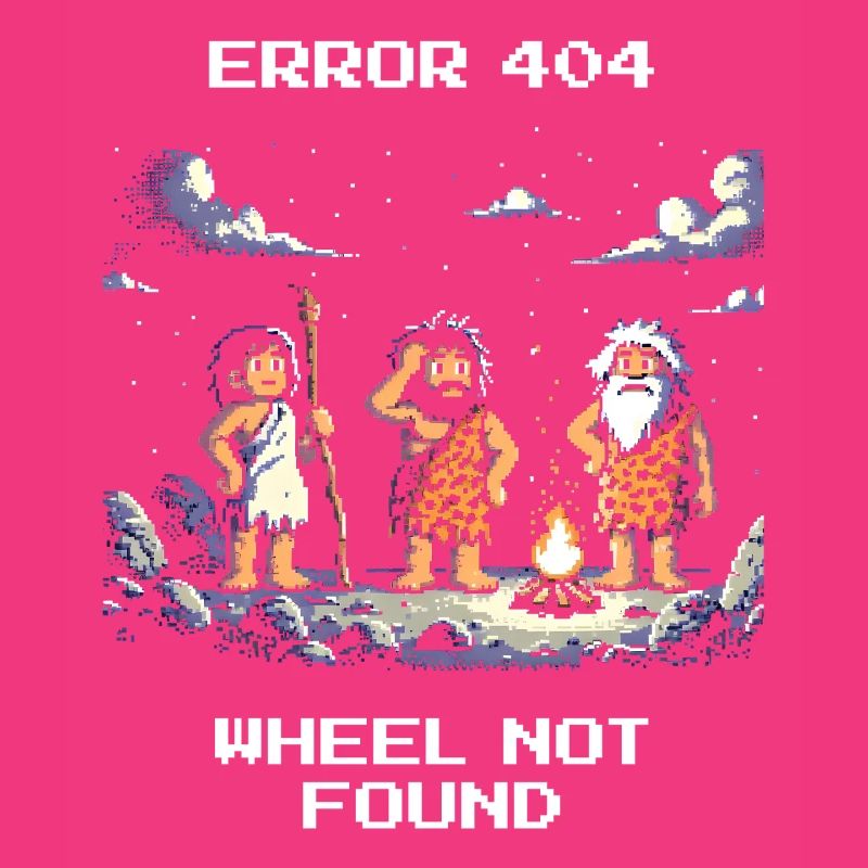 Error 404: Wheel missing | Stone Age Humor