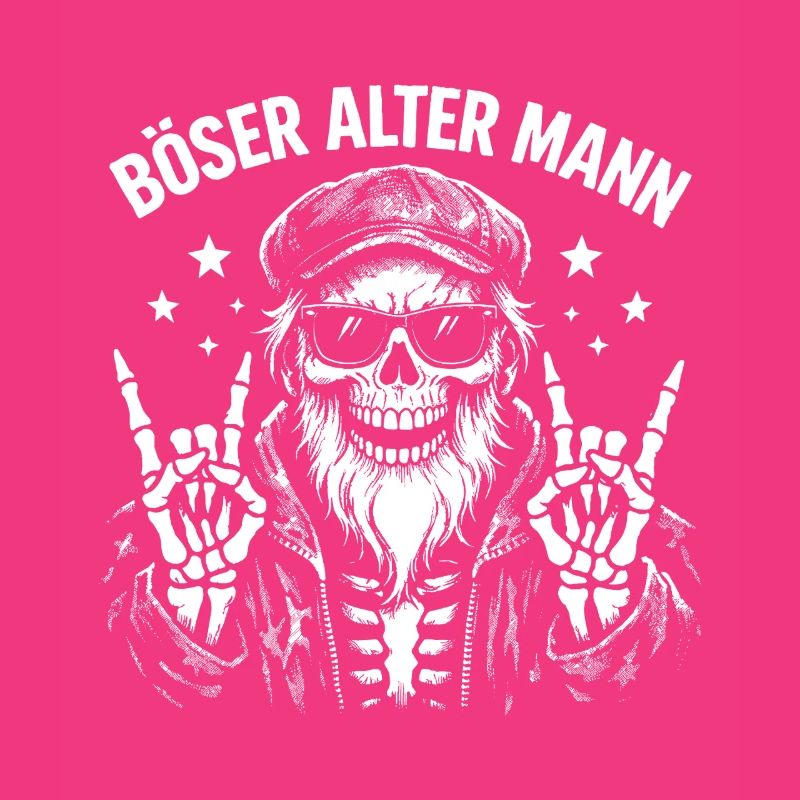 Evil Old Man Skull - Skull Rocker Design