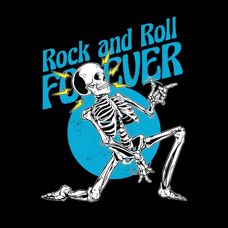 Skeleton Guitar Pick – Rock and Roll Forever Metal