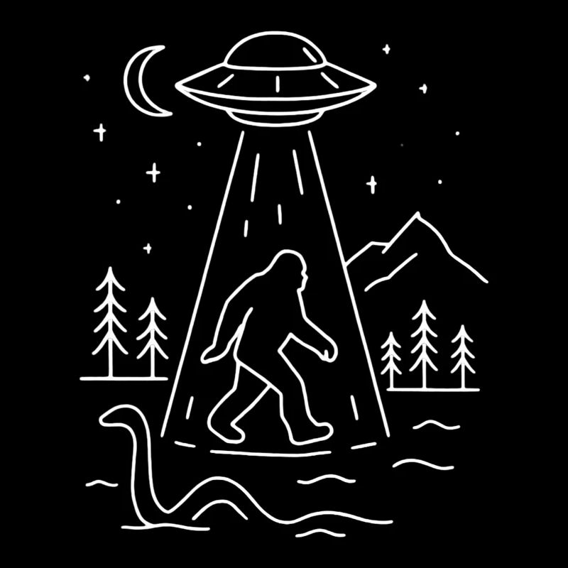 Bigfoot Alien Abduction Sasquatch UFO Spaceship