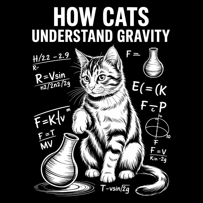 Dictions de chats de physique Blague de maths Cadeau de physique
