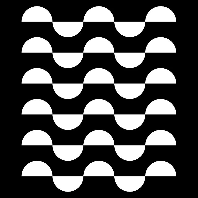 Monochrome Wave Arc Repeat
