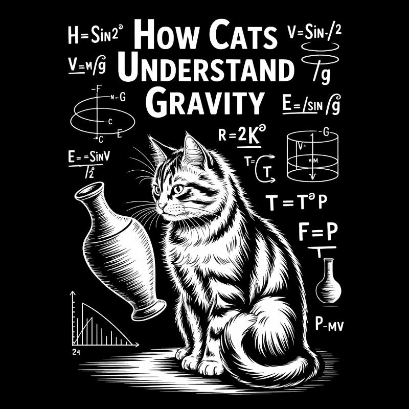 Dictions de chats de physique Blague de maths Cadeau de physique