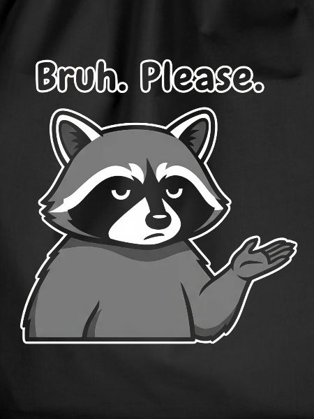 Bruh Please Raccoon Meme