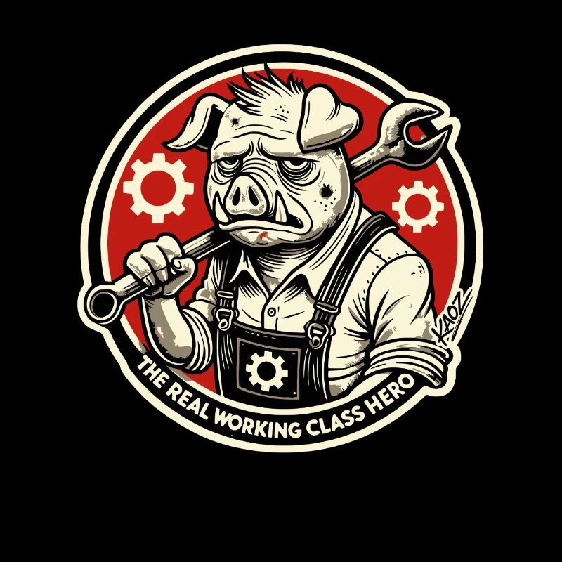 Echtes Heldenschwein der Arbeiterklasse