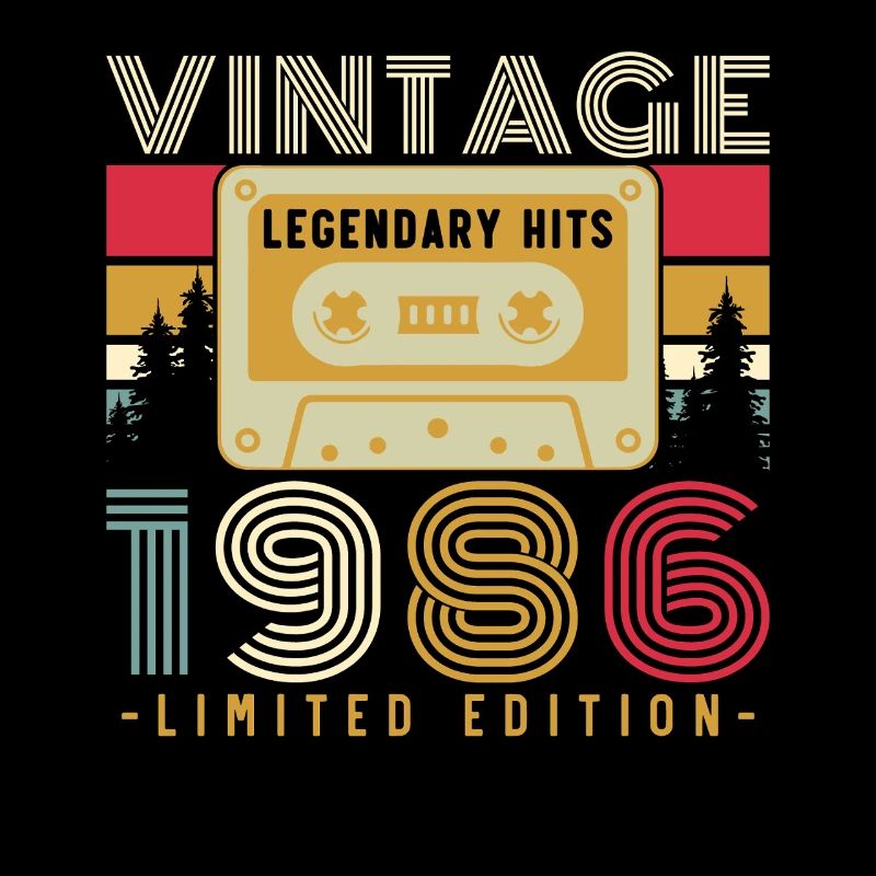 1986 Vintage Retro Geburtstagsgeschenk