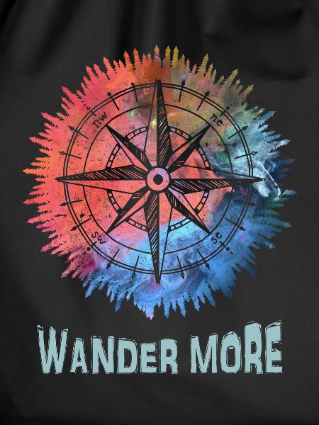 Wander More Compass Tie-Dye