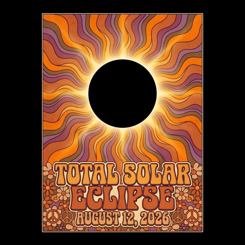 Total Solar Eclipse 2026 Sunburst-Poster