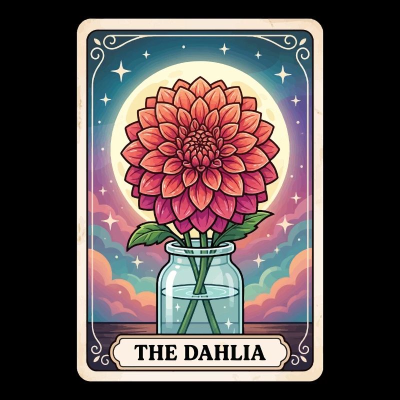 Dahlias Tarot Card