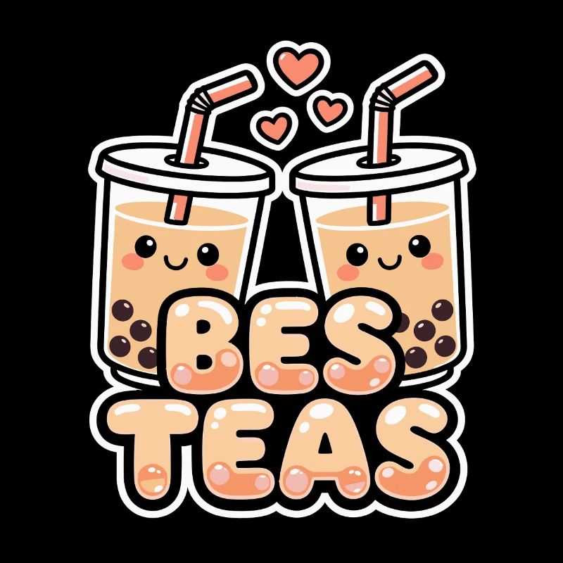 Boba Best Teas Cute Bubble Tea Lovers Friends