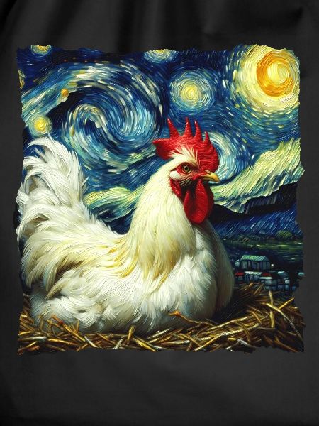 Leghorn Chickens Starry Night