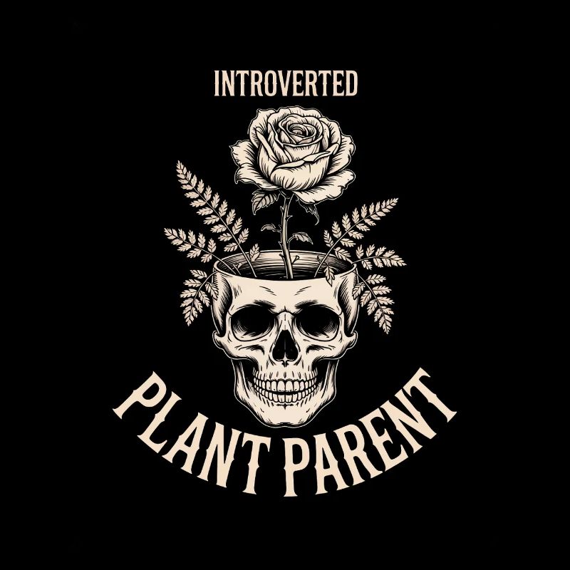 Introverted Plant Parent Skull