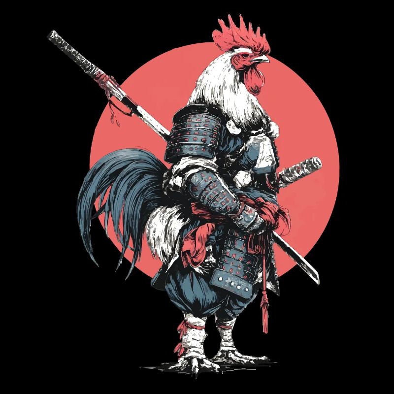 Rooster Samurai in Armor