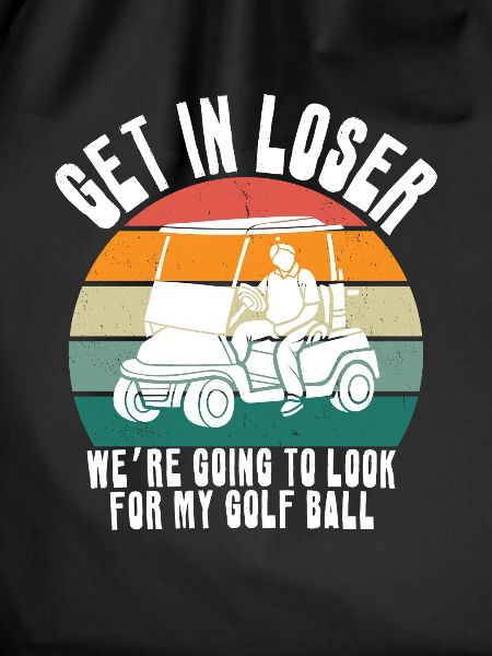 Retro Golf Cart Sunset