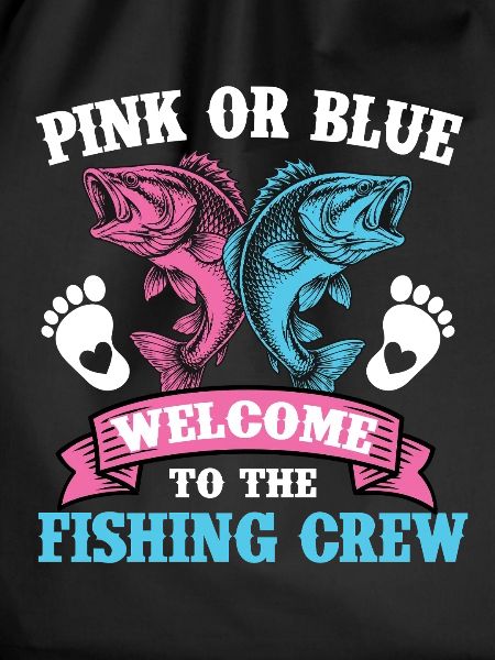 Pink oder Blau Willkommen Angelcrew