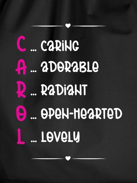 Carol Name Poem