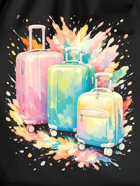Reisekoffer Pastel Colour Splash Art