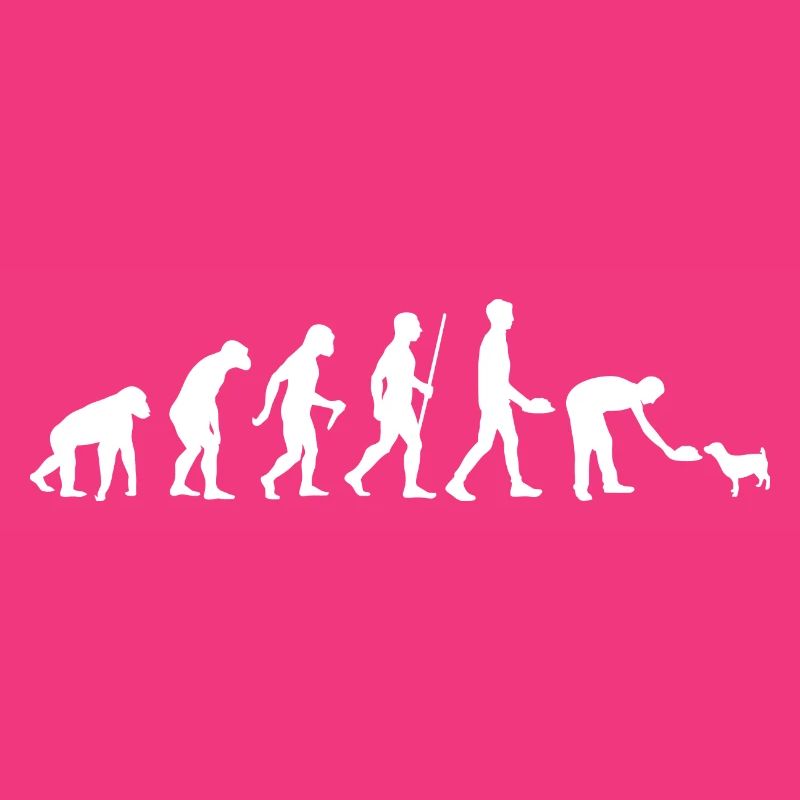 Evolution Hund Hundebesitzer Hundehalter Füttern