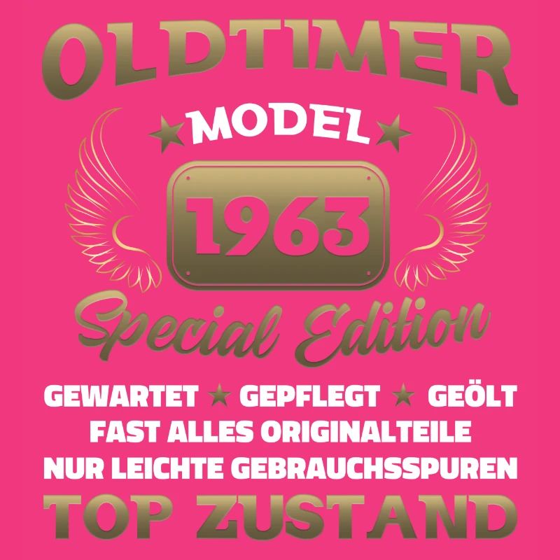 Oldtimer Model 1963 Birthday Funny Saying