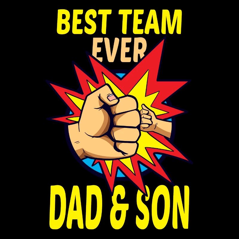 Father and Son Best Team Forever Gift Dad