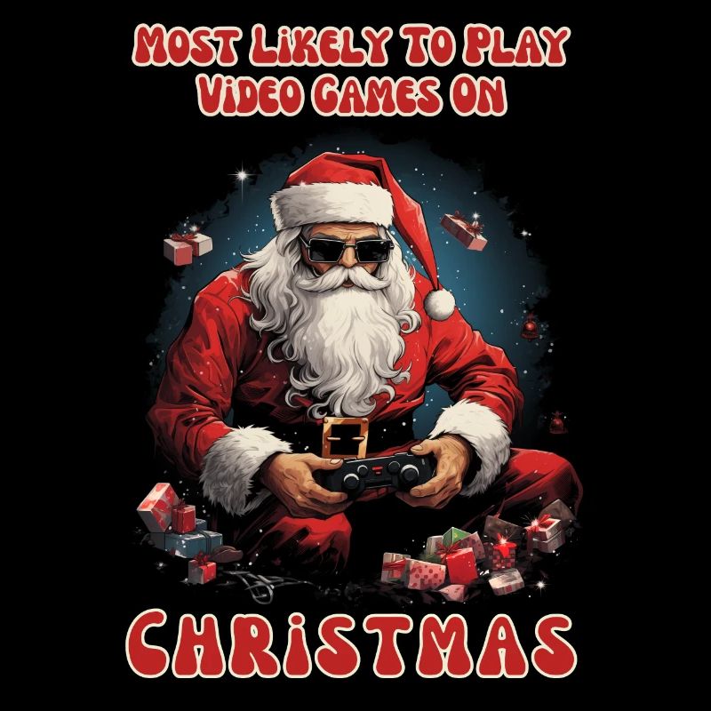 Am ehesten wird das Weihnachtsshirt Videospiele spielen