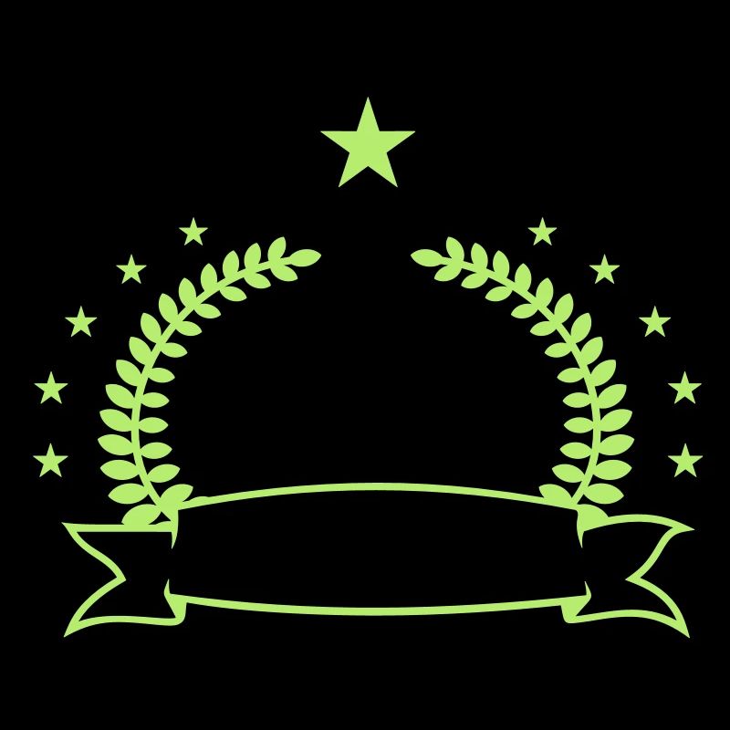 Lorbeerkranz mit Banner und Sternen / laurel