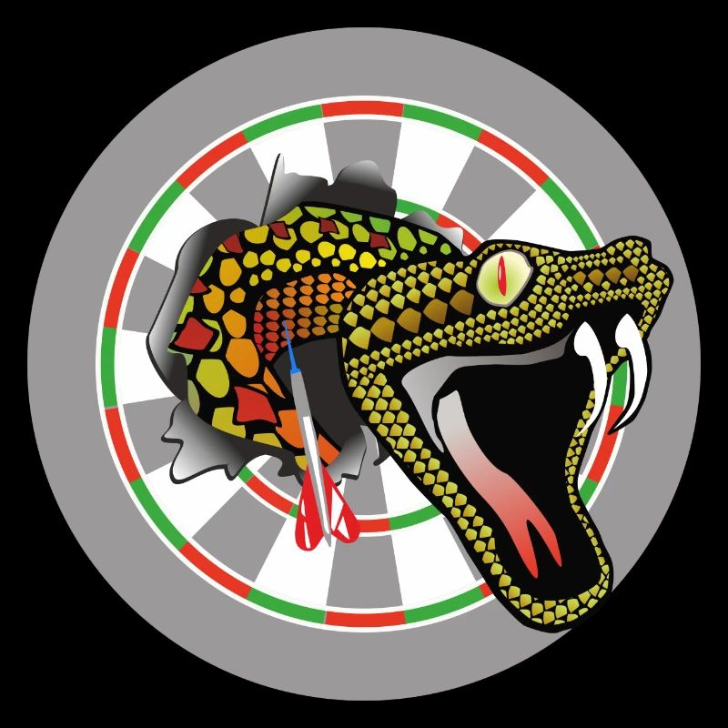 Dartboard with snake