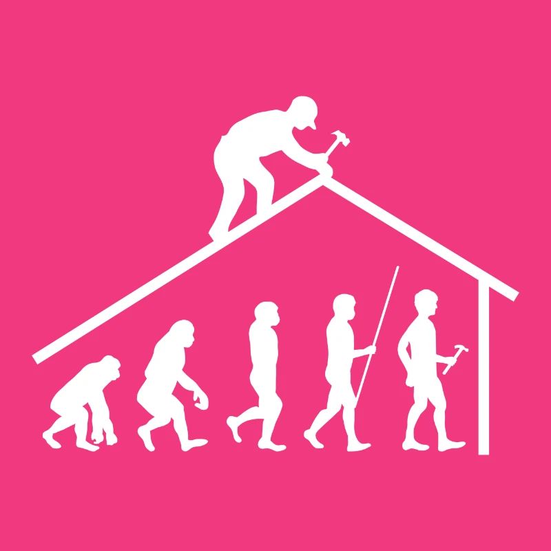 Evolution Zimmerer Dachdecker Geschenk