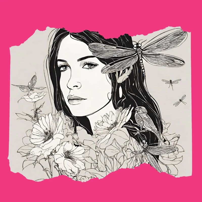 Mädchen mit Libelle im Haar