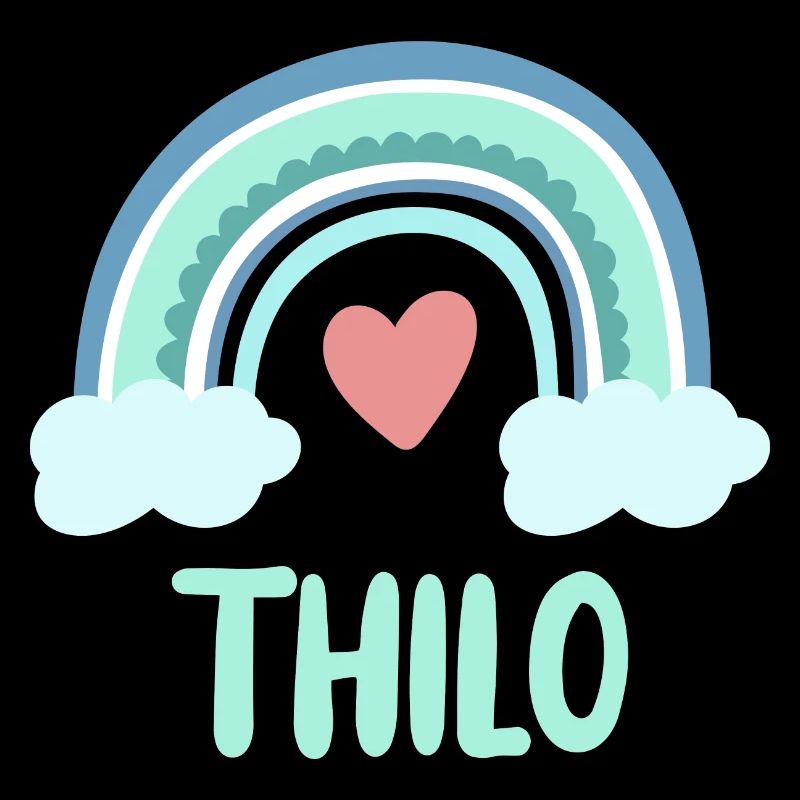 Thilo Name Regenbogen Baby