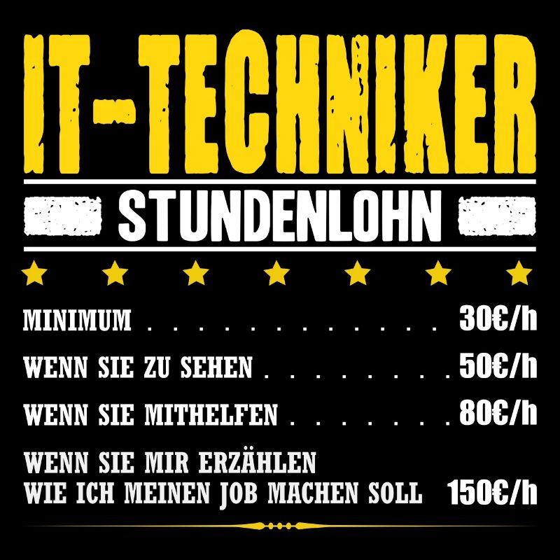 IT-Techniker Stundenlohn Informatiker Gehalt IT